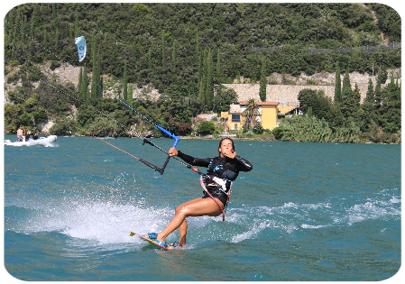 Servizio lift kitesurf sul Lago di Garda